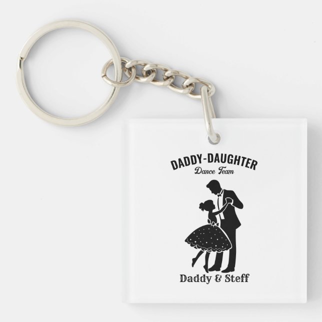 Daddy-Daughter Dance Team (4) T-Shirt Key Ring (Front)