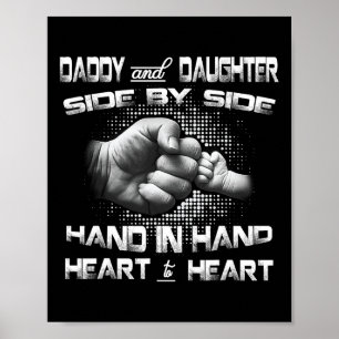 Daddy Daughter Fist Bump Matching Father&#; s Day Poster