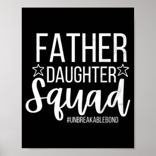 Daddy Daughter Squad Fathers Day Matching Dad And  Poster