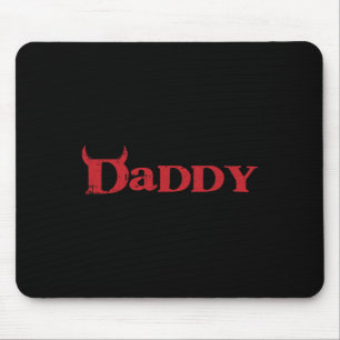 Daddy Devil Horn Lazy Halloween Costume Gothic Pap Mouse Pad