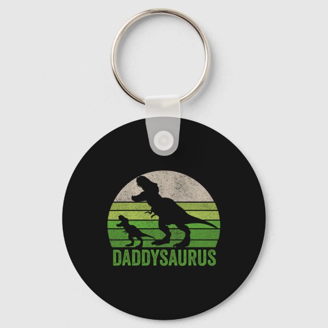 Daddy Dinosaur Daddy Funny Fathers Day Gift  Key Ring (Front)
