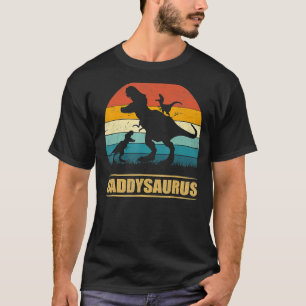 Daddy Dinosaur Daddysaurus 2 Kids Father's Day T-Shirt