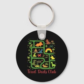 Daddy Dinosaur Dino Land Map Tired Dads Club Key Ring