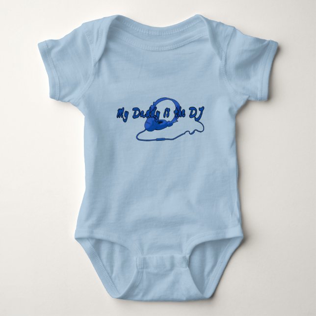 Daddy DJ for Boys Baby Bodysuit (Front)