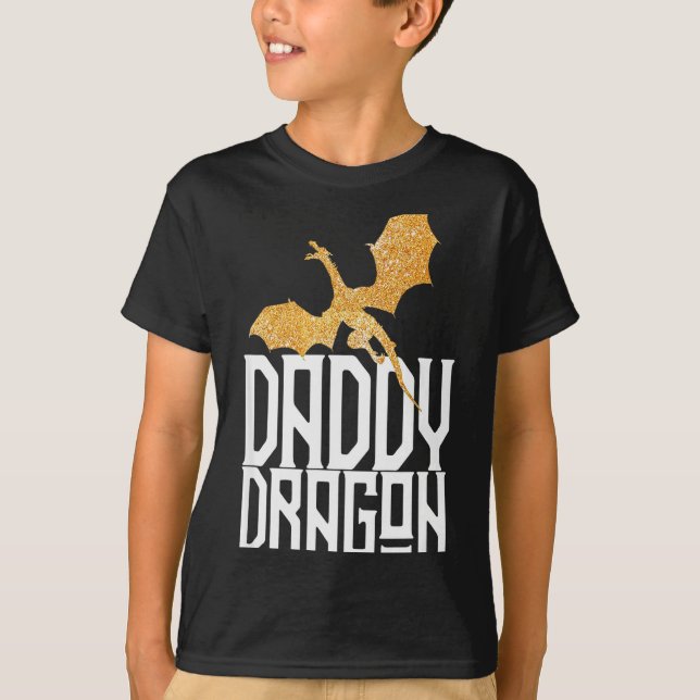 Daddy Dragon Christmas Shirt Matching Family Dad H (Front)