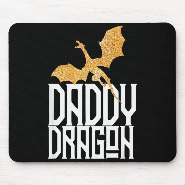 Daddy Dragon Christmas Shirt Matching Family Dad H Mouse Pad (Front)