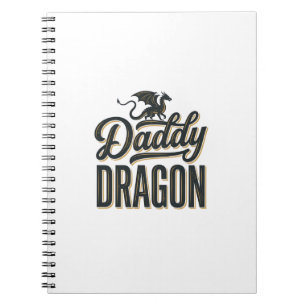 Daddy Dragon Vintage Engraving Shirt Design_1 Notebook