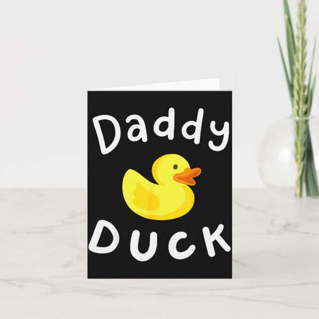 Daddy Duck Birthday Rubber Duck Lover Family Match Card (Front)
