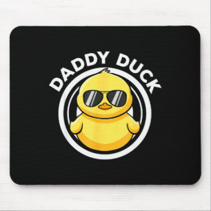 Daddy Duck Dad I Love Ducks Family Lover Funny Rub Mouse Pad