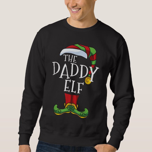 Daddy Elf Family Matching Christmas Sweatshirt (Front)