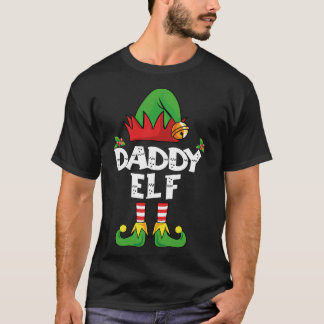 Daddy Elf Matching Family Christmas Party Pajama T-Shirt