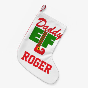 Daddy Elf  Small Christmas Stocking