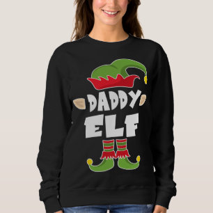 Daddy Elf Squad Dad Christmas Elf Costume Sweatshirt