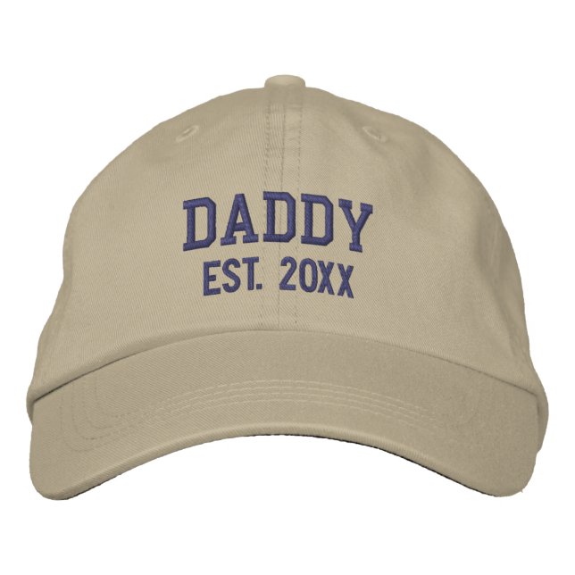 Daddy Est Established Personalised Embroidered Hat (Front)