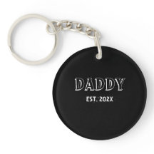 Daddy Est Year Father's Day Bold Typography Photo 