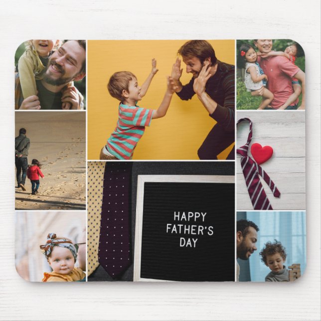 Daddy Father's Day Photo Collage Mouse Pad (Front)