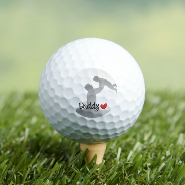 Daddy, first fathers day, first happy father golf balls (Insitu Tee)