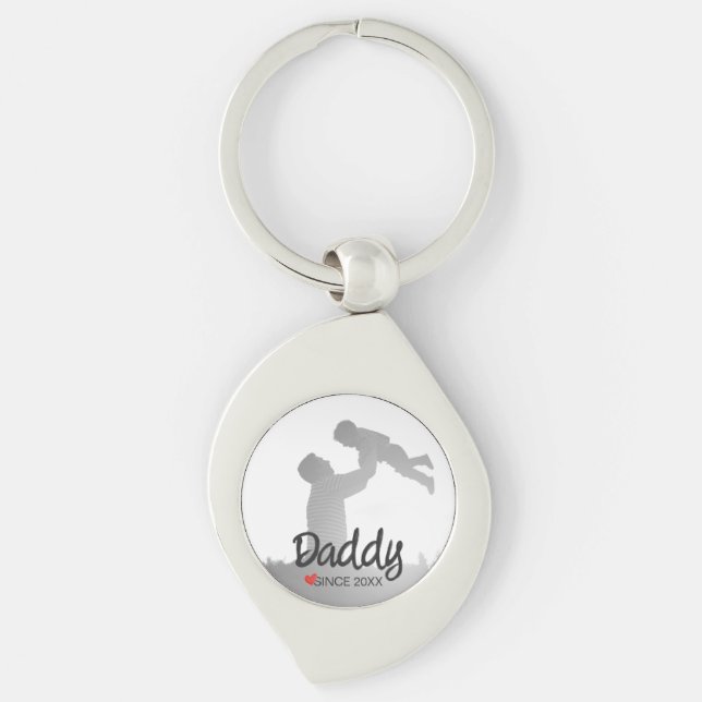Daddy, first fathers day, first happy father key ring (Front)