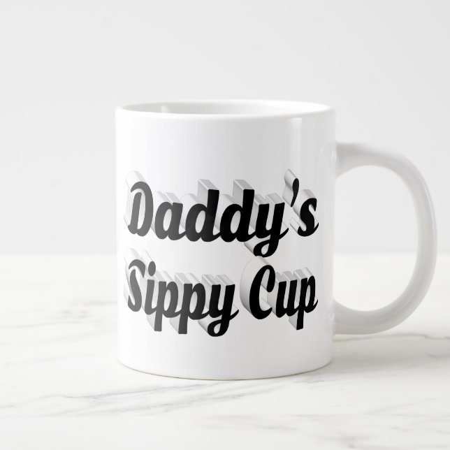 Daddy Funny Fathers Day  Large Coffee Mug (Right)