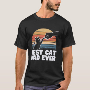 Daddy Funny Vintage Retro Cat Bump Fist Best Cat D T-Shirt