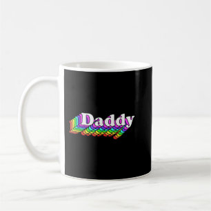 Daddy, Gay Daddy Bear, Retro LGBT Rainbow, LGBTQ P Coffee Mug