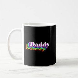 Daddy, Gay Daddy Bear, Retro LGBT Rainbow, LGBTQ P Coffee Mug