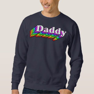 Daddy Gay Daddy Bear Retro LGBT Rainbow LGBTQ Sweatshirt