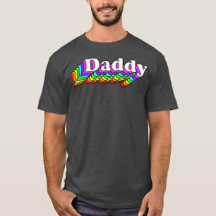 Daddy Gay Daddy Bear Retro LGBT Rainbow LGBTQ T-Shirt