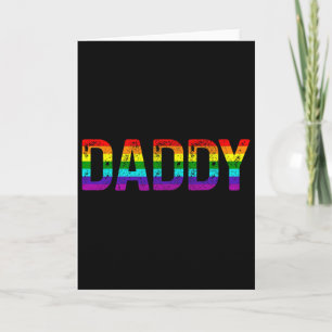 Daddy Gay Pride Month Lgbtq Fathers Day Rainbow Fl Card