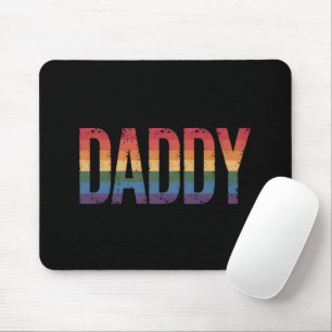 Daddy Gay Pride Month LGBTQ Father's Day Rainbow Mouse Pad