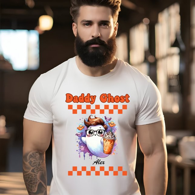 Daddy Ghost Personalised Name Halloween Gift T-Shirt (Creator Uploaded)