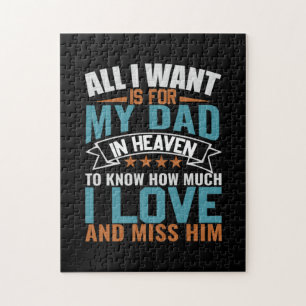 Daddy Gift All I Want For My Dad Jigsaw Puzzle