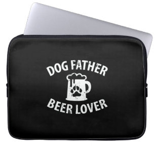 Daddy Gift Dog Father Beer Lover Laptop Sleeve