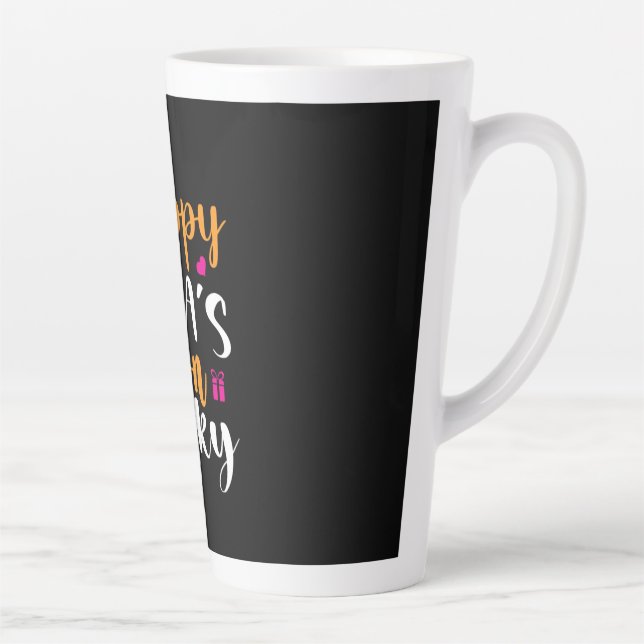 Daddy Gift Happy Papa's Son Lucky Latte Mug (Right)