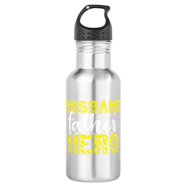 Daddy Gift Husband Father Hero 710 Ml Water Bottle (Front)