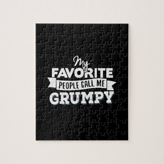 Daddy Gift My Favourite People Call Me Grumpy Jigsaw Puzzle (Vertical)