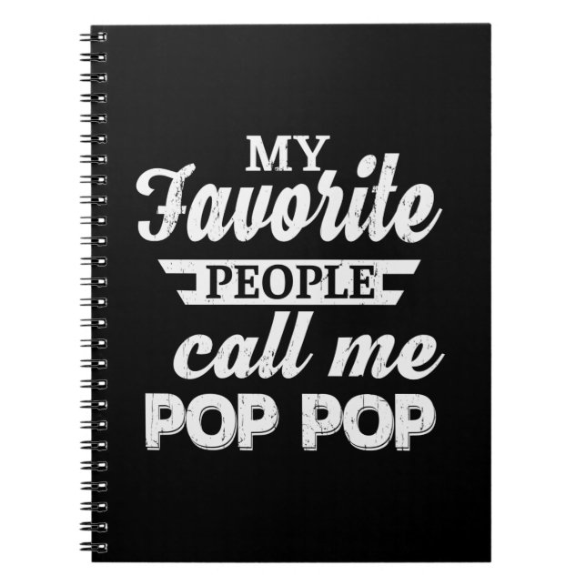 Daddy Gift My Favourite People Call Me Papa Notebook (Front)