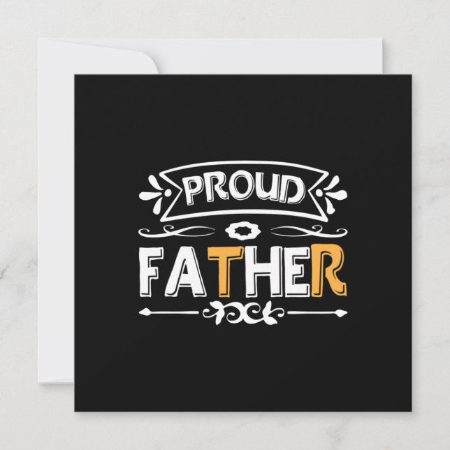 Daddy Gift Proud Father Invitation (Front)