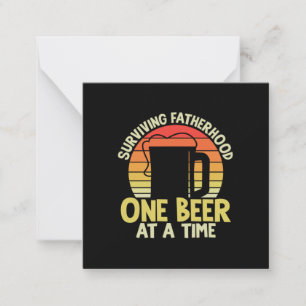 Daddy Gift Surviving Fatherhood One Beer Card