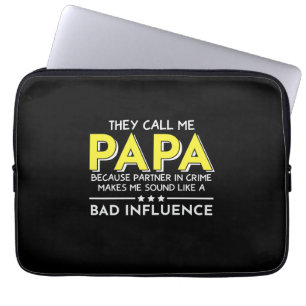Daddy Gift They Call Me Papas Laptop Sleeve