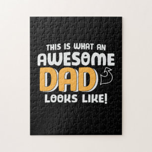 Daddy Gift What An Awesome Dad Looks Like Jigsaw Puzzle