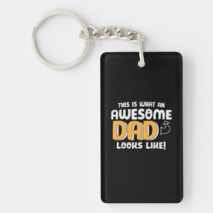 Daddy Gift What An Awesome Dad Looks Like Key Ring