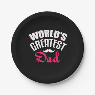 Daddy Gift World Greatest Dad Paper Plate