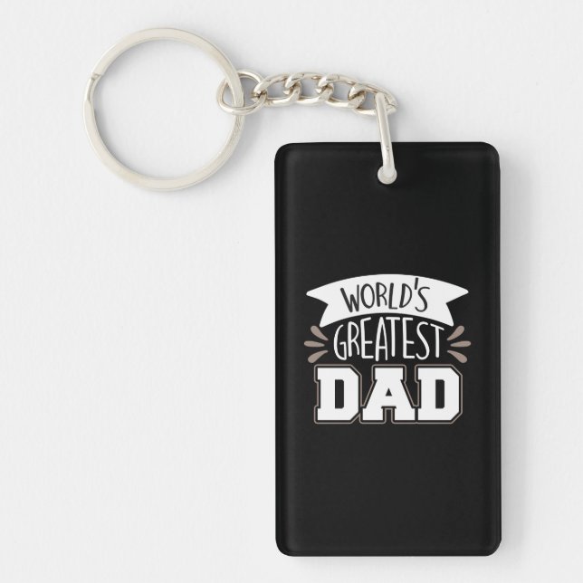 Daddy Gift World's Greatest Dad Key Ring (Front)