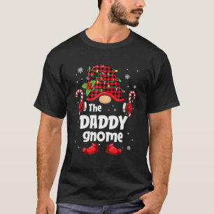 Daddy Gnome Buffalo Plaid Christmas Tree Family Xm T-Shirt