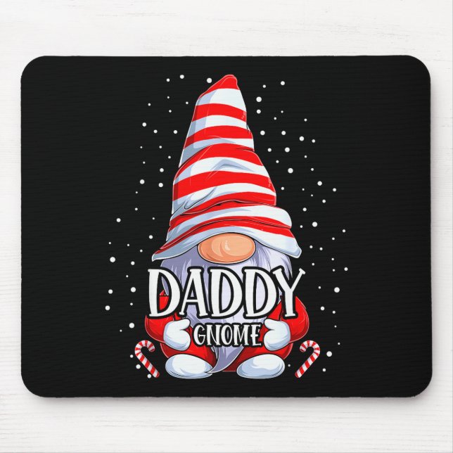 Daddy Gnome Christmas Pajamas Matching Family Grou Mouse Pad (Front)