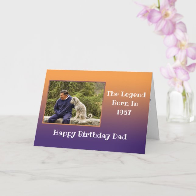 Daddy Happy Birthday Any Year Photo Template Kids (Orchid)