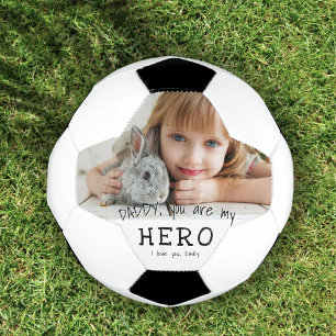 Daddy Hero Father Dad Family Photo Soccer Ball