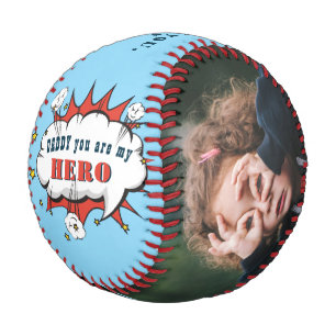 Daddy Hero Superhero Dad Father`s Day Photo   Baseball
