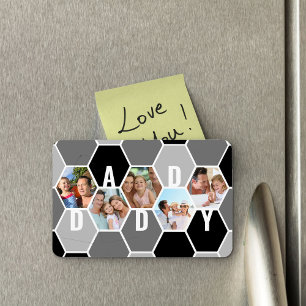 Daddy Honeycomb Photo Collage 5 Photo 5 Letter Magnet